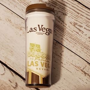 Starbucks Las Vegas 2004 12 Oz tumbler  hot or cold brown, gold